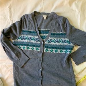 L.L. Bean fairisle cardigan